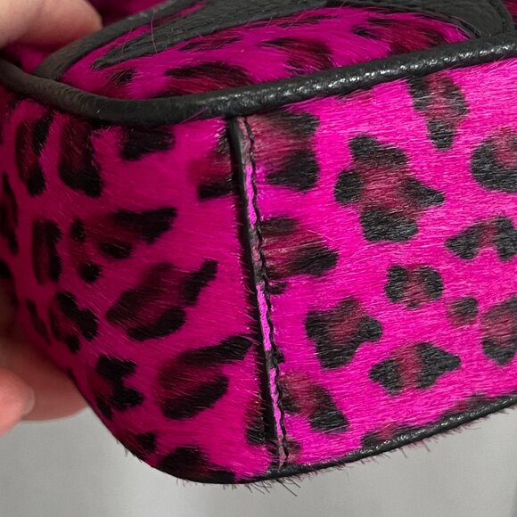 Authentic Golden Goose Star Bag - Fuschia Leopard Print - Picture 15 of 16